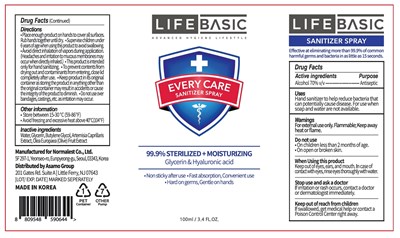 Life Basic Every Care Sanitizer Spray (Life Basic Every Care Hand Sanitizer Spray)
